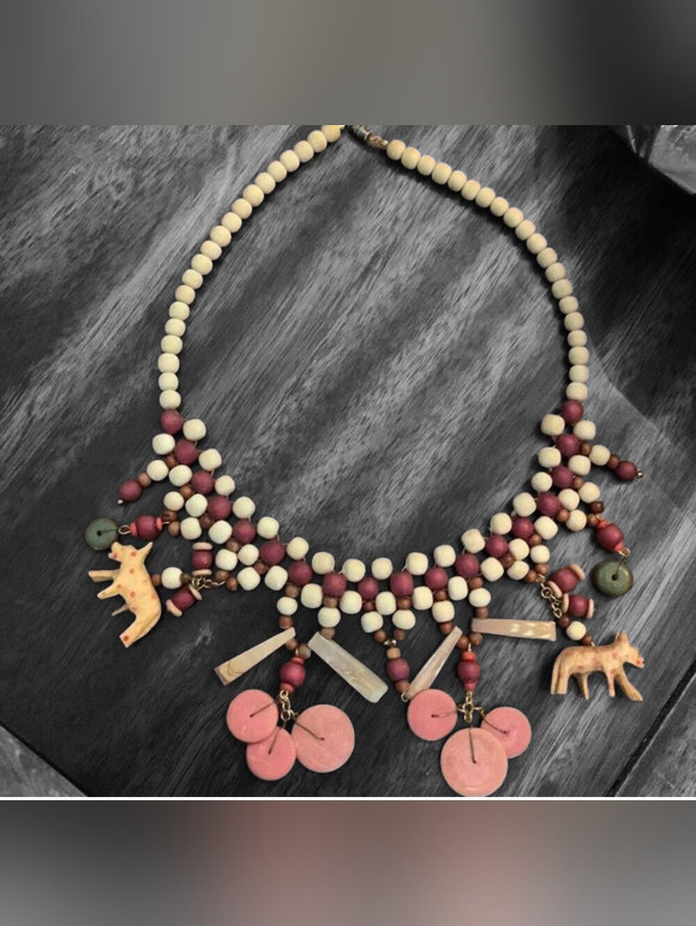 Handcrafted Beaded Statement Necklace